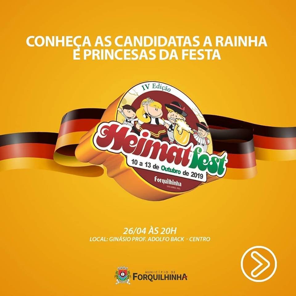 Veja quem são as 15 candidatas a Rainha e Princesas da Heimatfest 2019