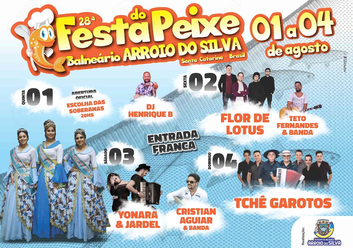 Confira a programação da Festa do Peixe 2019 de Balneário Arroio do Silva