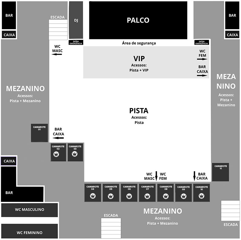 Mapa hangar eventos de TubarÃ£o
