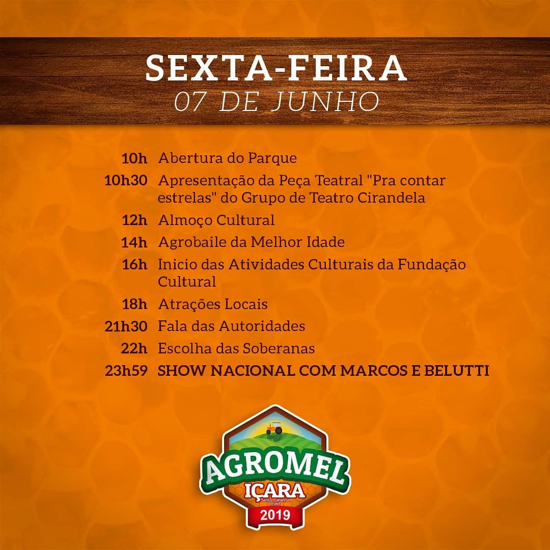 Confira a programação da Agromel 