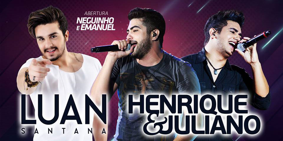 Luan Santana e Henrique e Juliano no CaverÃ¡