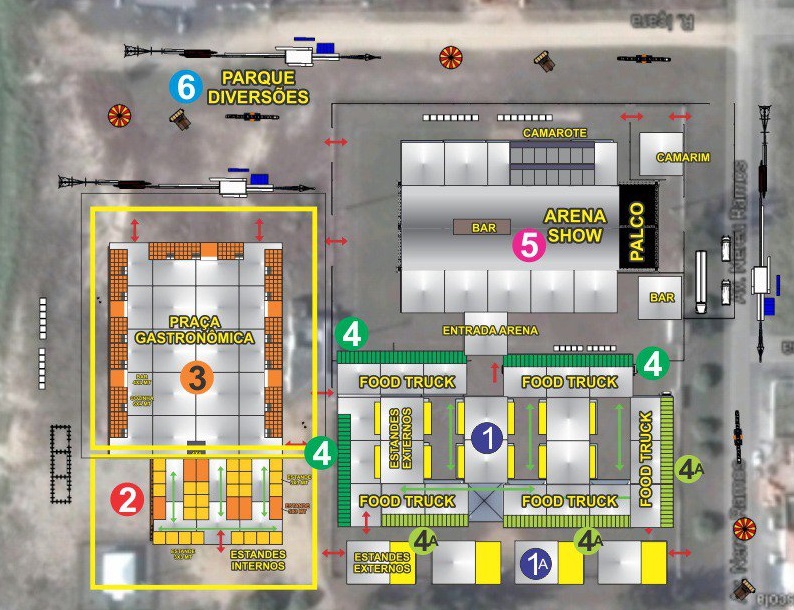 Estrutura da festa da tainha 2018 do balneário rincão