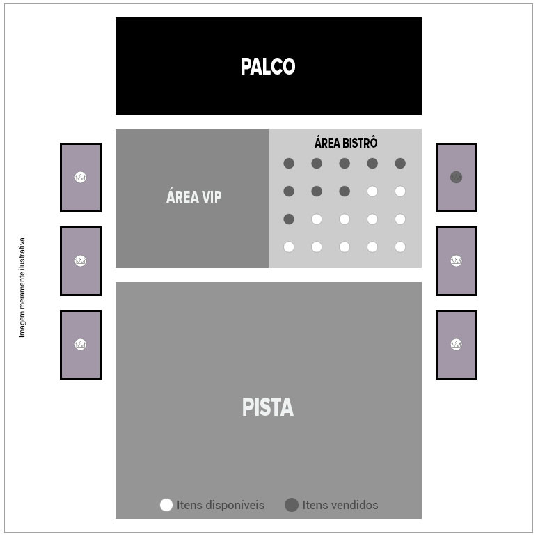 Mapa do Show da dupla Fernando e Sorocabem em Criciuma