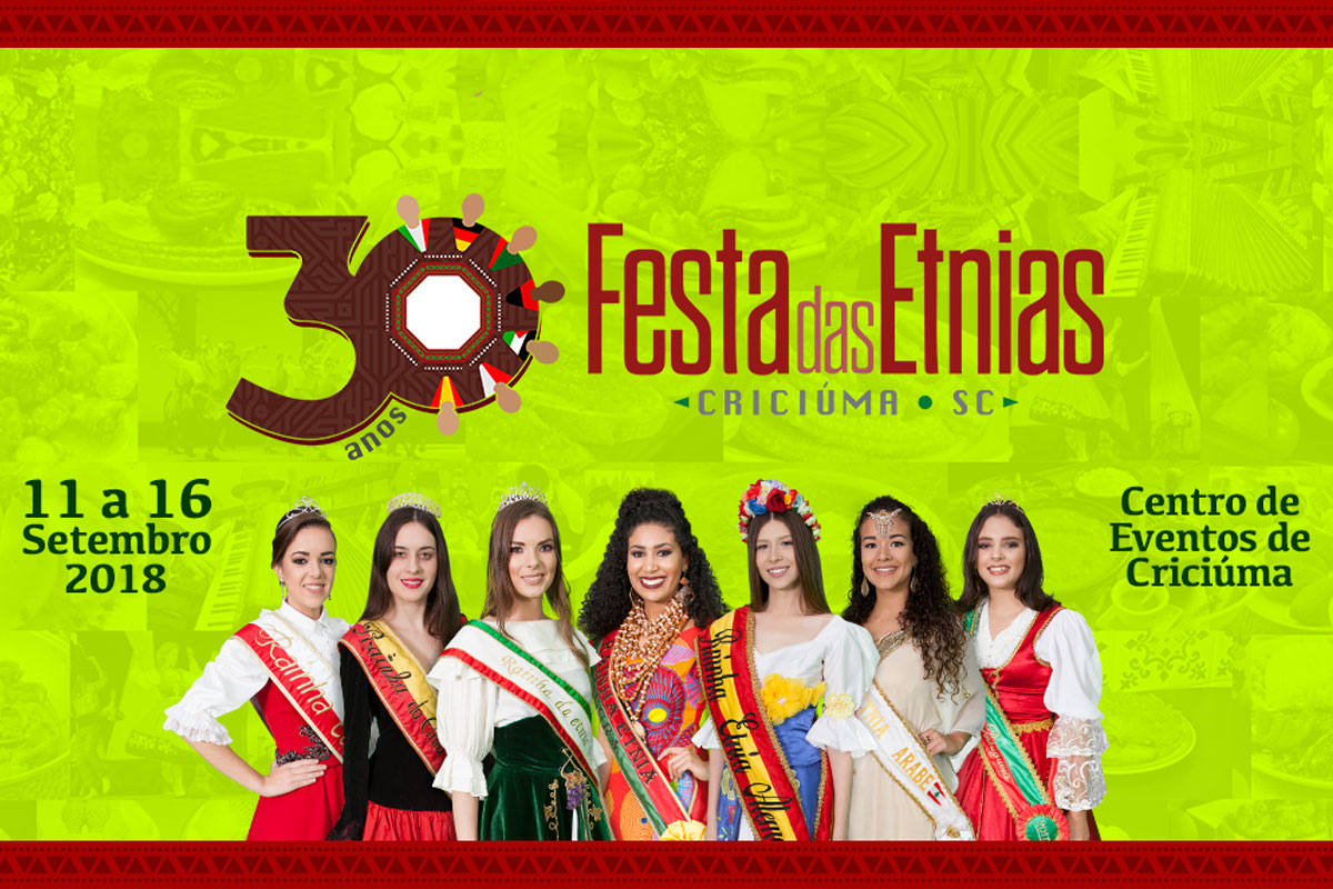 Programação oficial da Festa das Etnias de Criciúma 2018