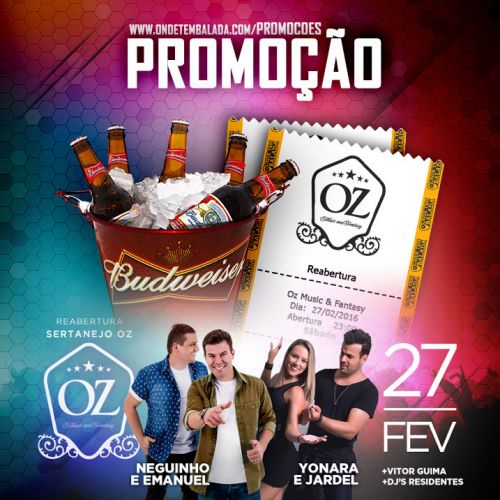 Resultado da PromoÃ§Ã£o Sertanejo Oz 