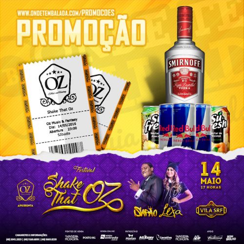 Resultado da promoÃ§Ã£o Shake that Oz